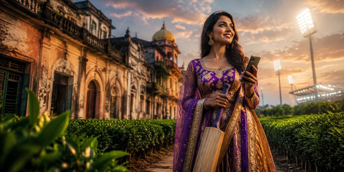 রাজশাহীর চা বাগানে ক্রিকেট বেটিং অডস দেখছেন একজন বেটার